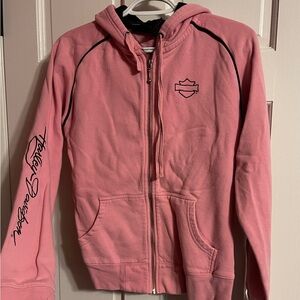 Women’s Harley Davidson pink full-zip hoodie size M